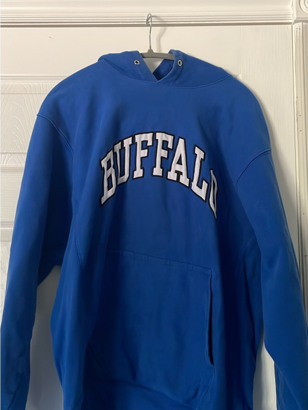 Blue 'BUFFALO' Pullover Hoodie